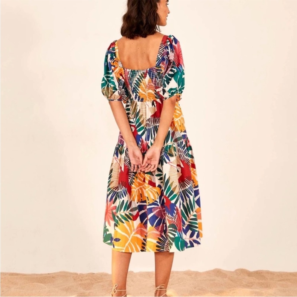 NWT Farm Rio Macaw Midi Dress Small - Picture 3 of 12